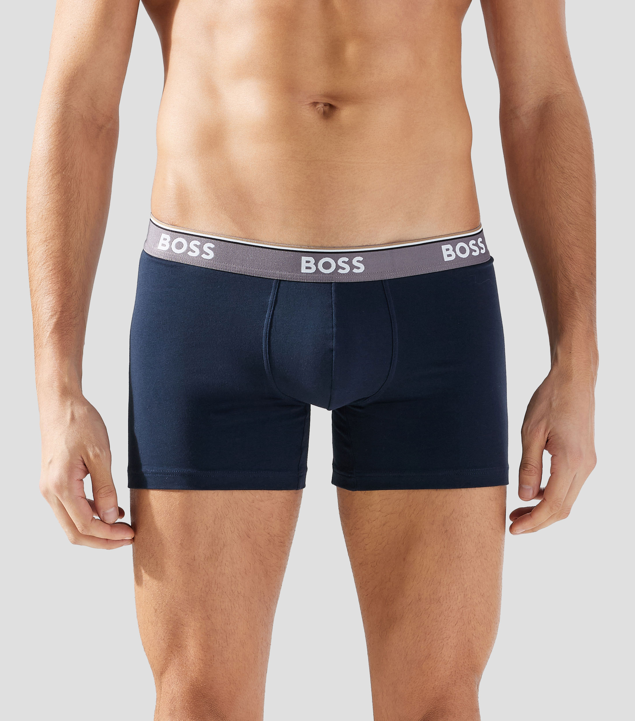 Set de tres bóxers en algodón elástico Hombre